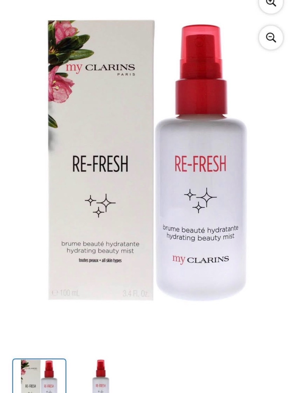 Clarins RE-FRESH Hydrating Beauty Mist - White/Pink/Red